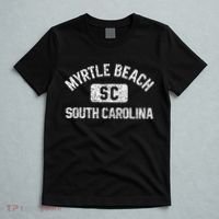 Myrtle Beach SC Gym Style Distressed White  T-Shirt thumb 5
