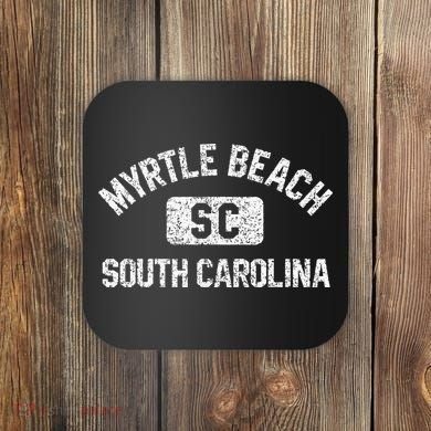 Myrtle Beach SC Gym Style Distressed White  Coaster