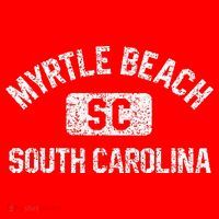 Myrtle Beach SC Gym Style Distressed White  Santa Hat thumb 1