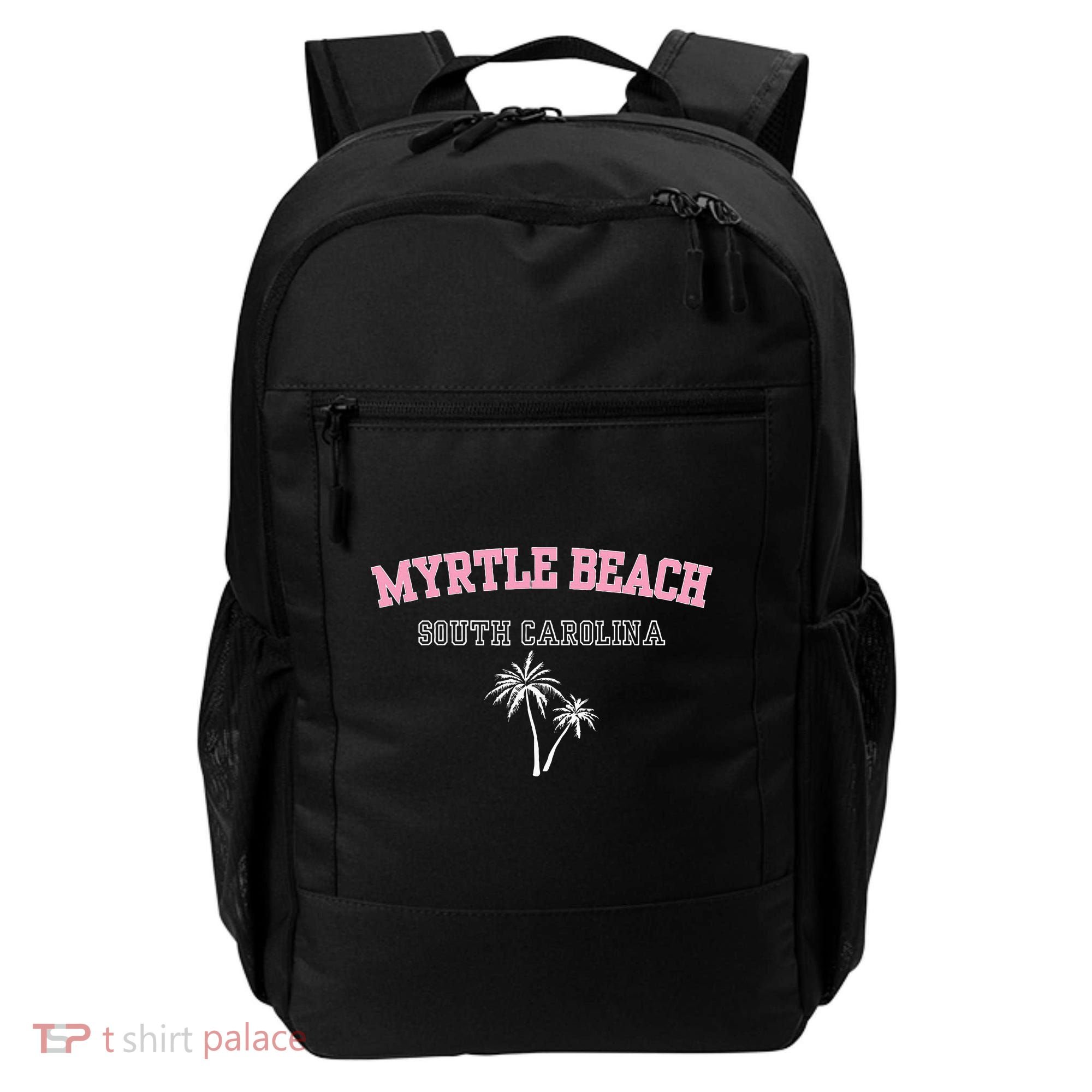 Myrtle Beach South Carolina Souvenir Palm Tree Holiday Backpack