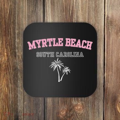 Myrtle Beach South Carolina Souvenir Palm Tree Holiday Coaster