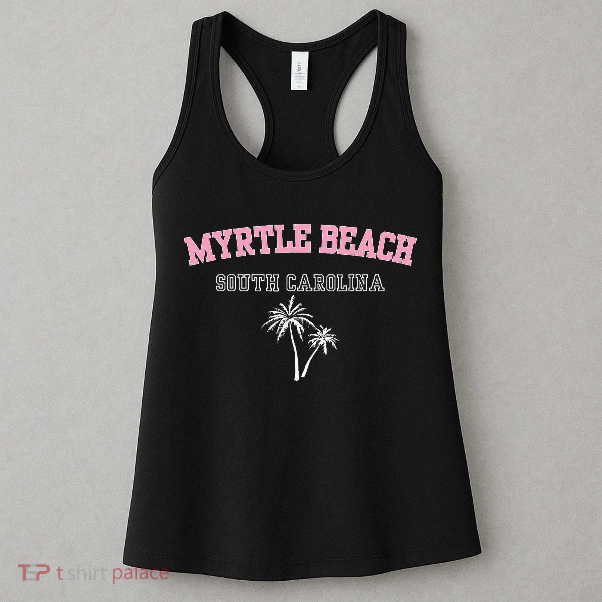 Myrtle Beach South Carolina Souvenir Palm Tree Holiday Women's Tank Top