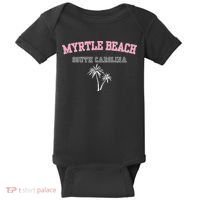 Myrtle Beach South Carolina Souvenir Palm Tree Holiday Baby Bodysuit thumb 0