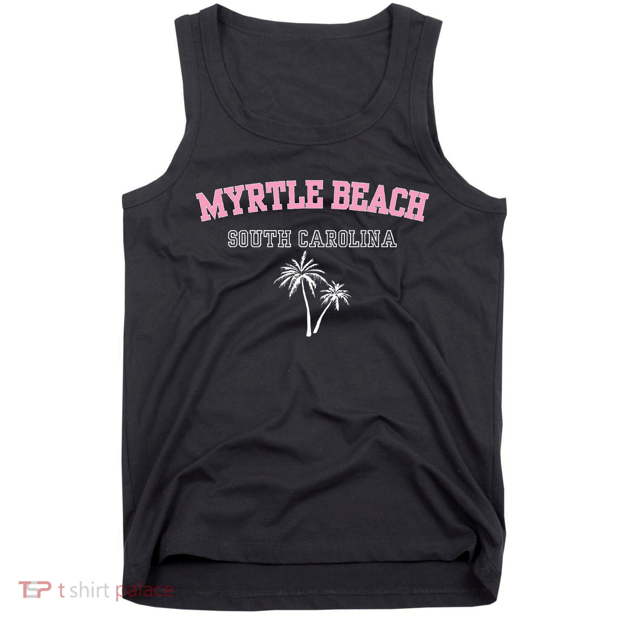 Myrtle Beach South Carolina Souvenir Palm Tree Holiday Tank Top