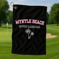 Myrtle Beach South Carolina Souvenir Palm Tree Holiday Golf Towel thumb 1