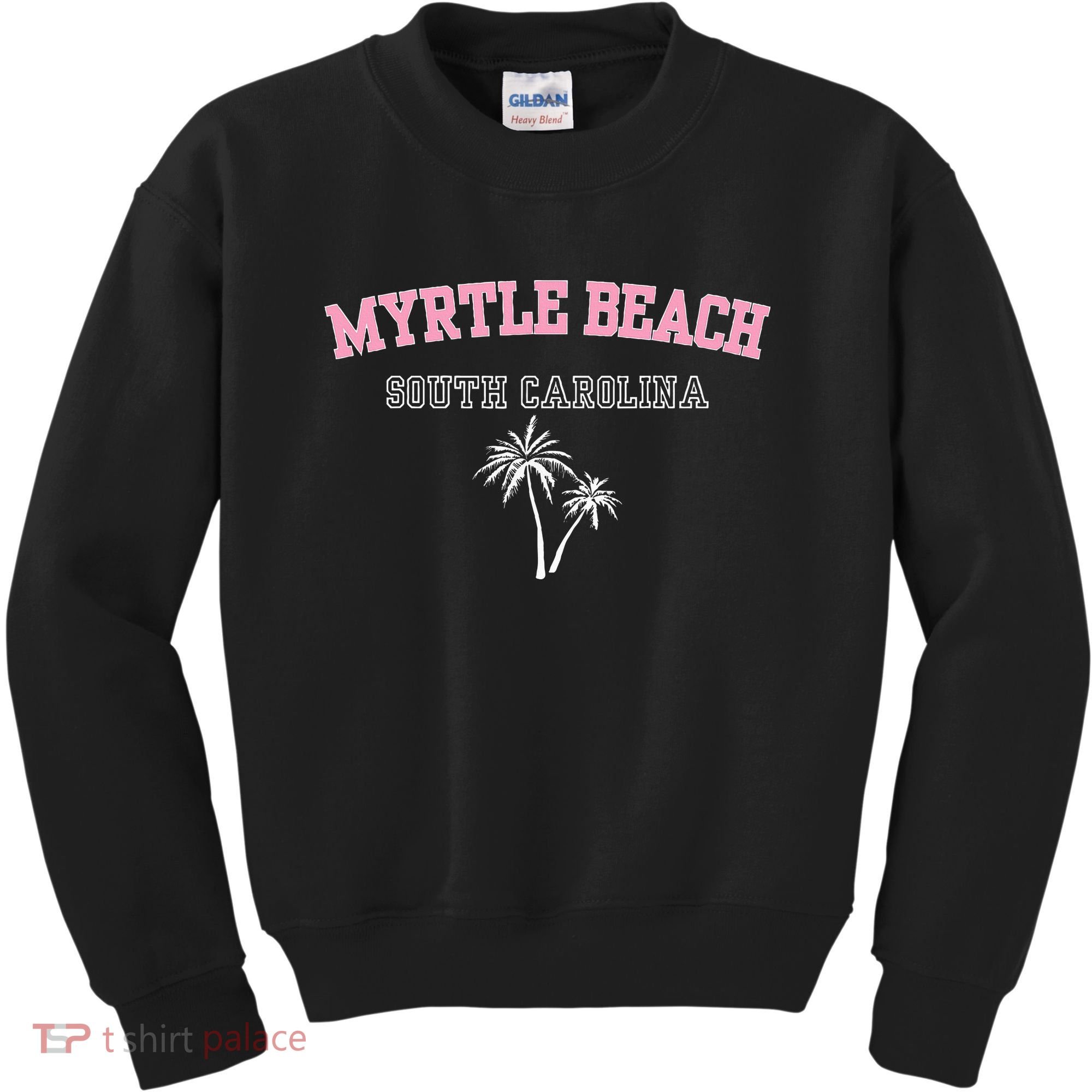 Myrtle Beach South Carolina Souvenir Palm Tree Holiday Kids Sweatshirt