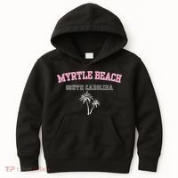Myrtle Beach South Carolina Souvenir Palm Tree Holiday Kids Hoodie thumb 0
