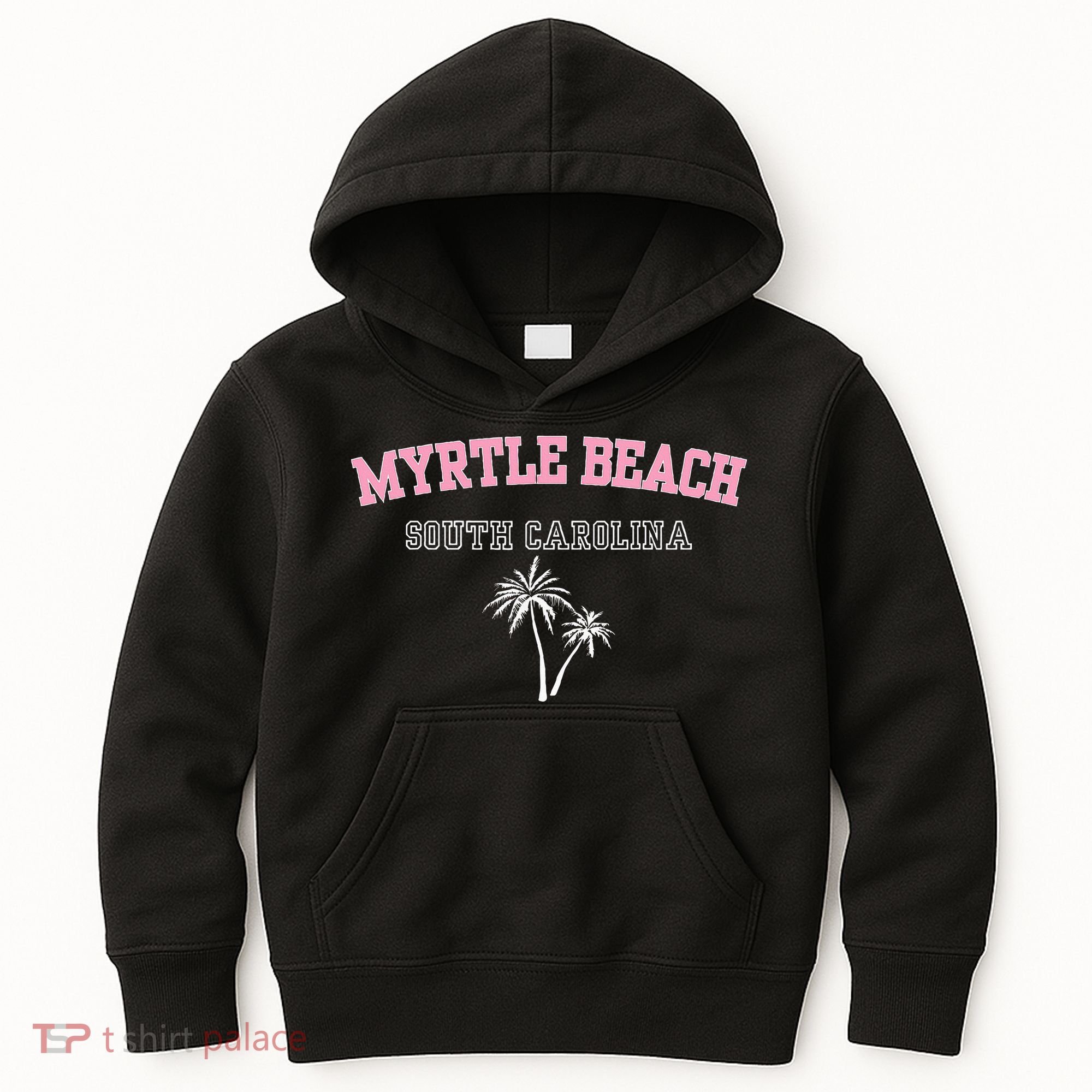 Myrtle Beach South Carolina Souvenir Palm Tree Holiday Kids Hoodie