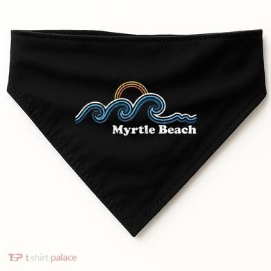Myrtle Beach South Carolina Sc Sufing Waves Sunset USA-Made Doggie Bandana