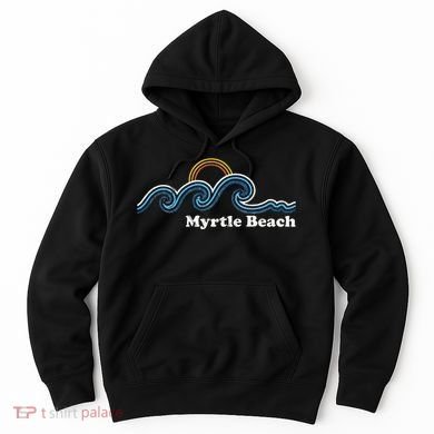 Myrtle Beach South Carolina Sc Sufing Waves Sunset Hoodie