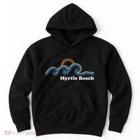 Myrtle Beach South Carolina Sc Sufing Waves Sunset Hoodie thumb 0