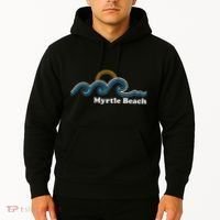 Myrtle Beach South Carolina Sc Sufing Waves Sunset Hoodie thumb 2