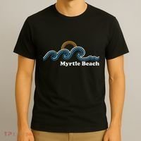 Myrtle Beach South Carolina Sc Sufing Waves Sunset T-Shirt thumb 3