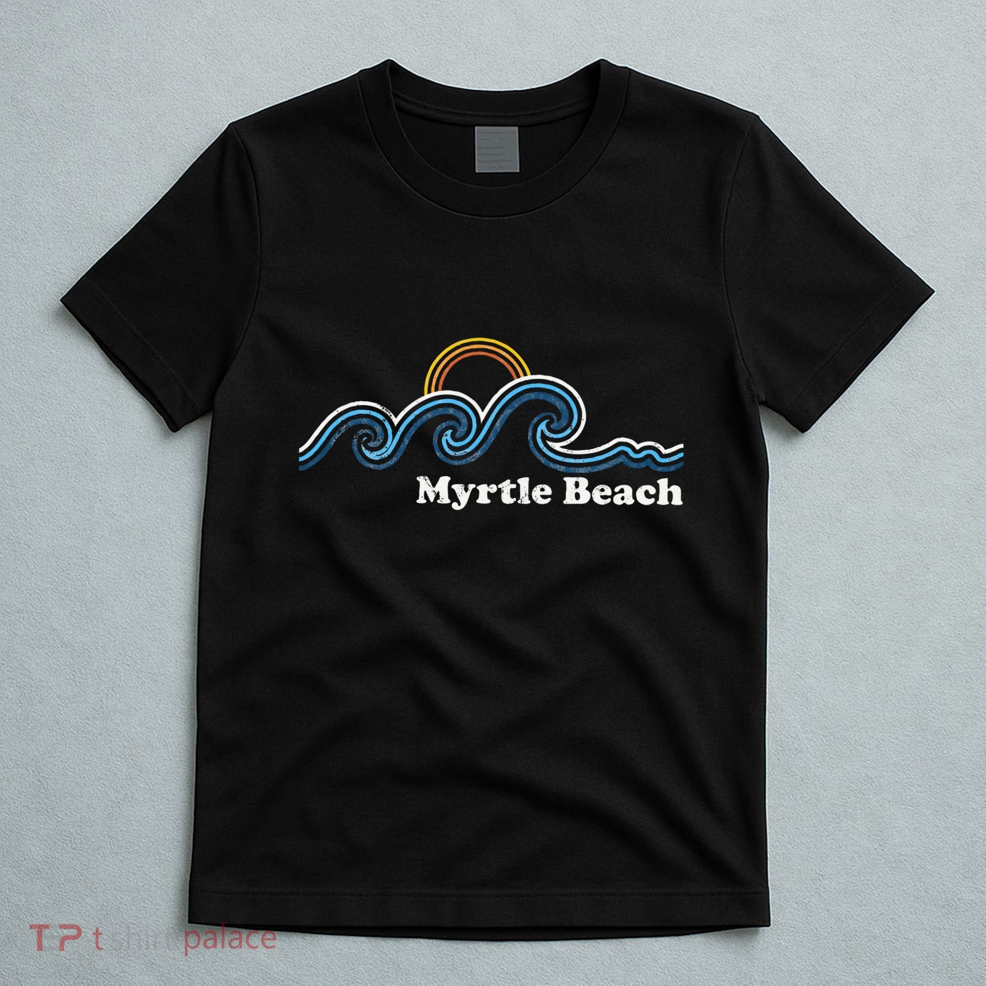 Myrtle Beach South Carolina Sc Sufing Waves Sunset T-Shirt
