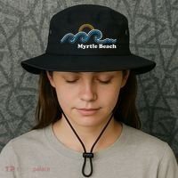Myrtle Beach South Carolina Sc Sufing Waves Sunset Bucket Hat thumb 3