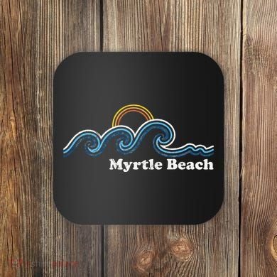Myrtle Beach South Carolina Sc Sufing Waves Sunset Coaster