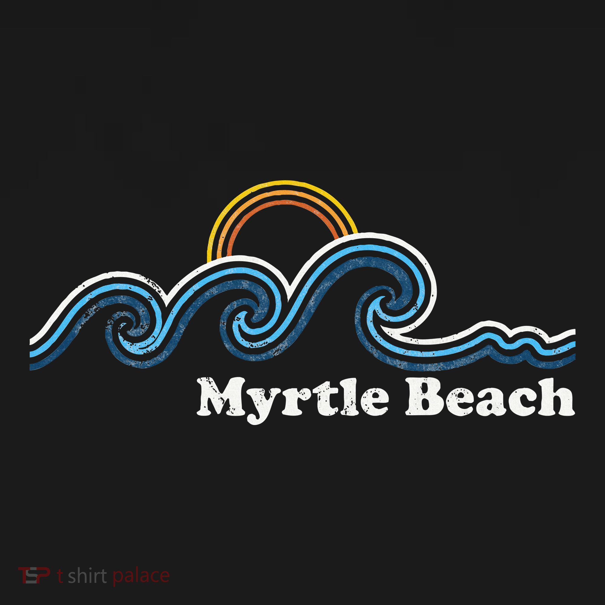 Myrtle Beach South Carolina Sc Sufing Waves Sunset Women's Hoodie
