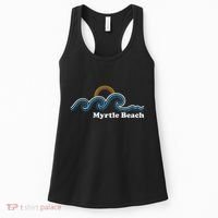 Myrtle Beach South Carolina Sc Sufing Waves Sunset Women's Tank Top thumb 0