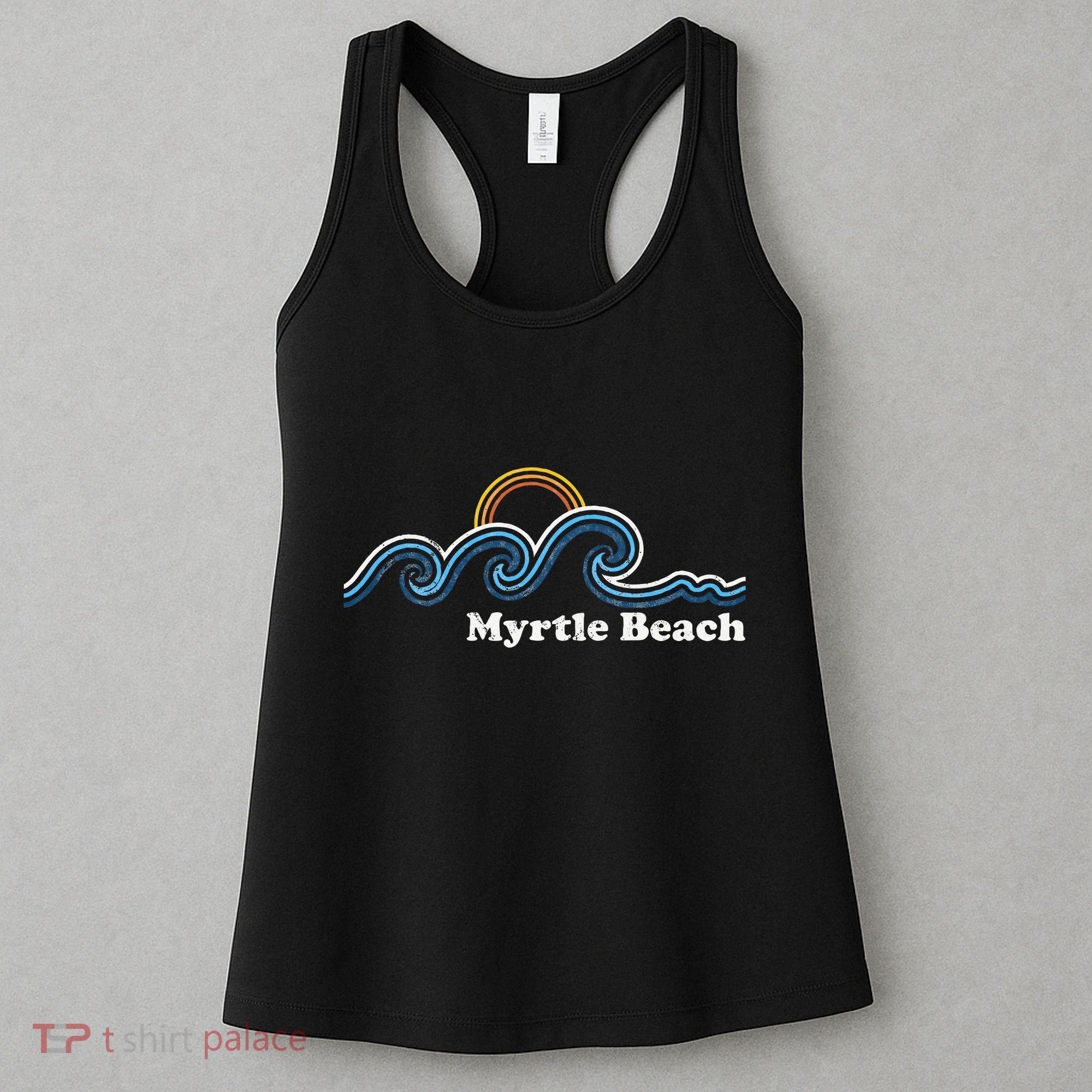 Myrtle Beach South Carolina Sc Sufing Waves Sunset Women's Tank Top