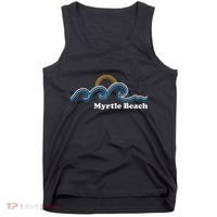 Myrtle Beach South Carolina Sc Sufing Waves Sunset Tank Top thumb 0