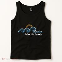 Myrtle Beach South Carolina Sc Sufing Waves Sunset Tank Top thumb 2