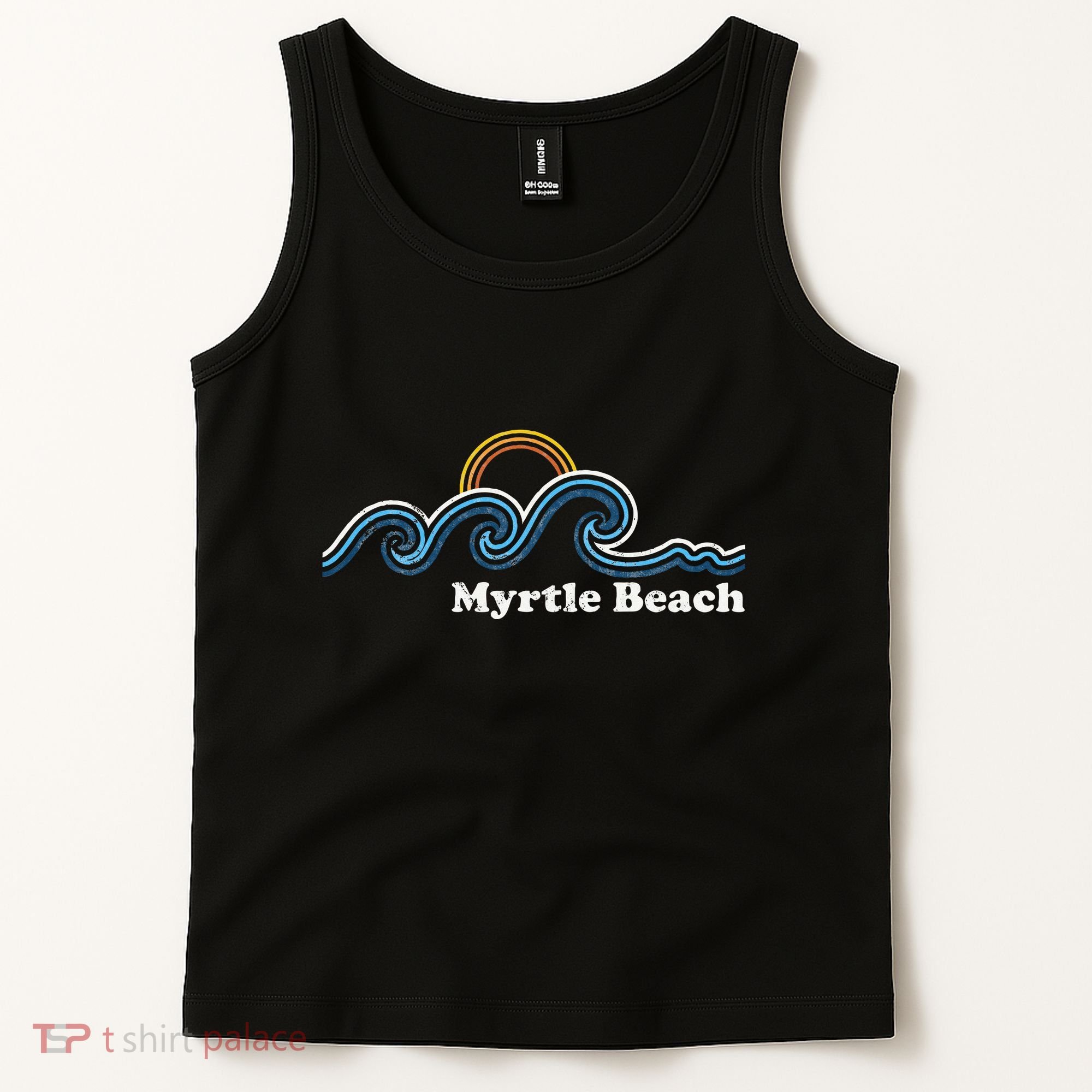 Myrtle Beach South Carolina Sc Sufing Waves Sunset Tank Top