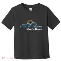 Myrtle Beach South Carolina Sc Sufing Waves Sunset Toddler T-Shirt thumb 0