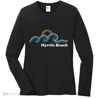 Myrtle Beach South Carolina Sc Sufing Waves Sunset Women's Long Sleeve Shirt thumb 0