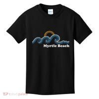 Myrtle Beach South Carolina Sc Sufing Waves Sunset Kids T-Shirt thumb 0