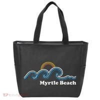 Myrtle Beach South Carolina Sc Sufing Waves Sunset Tote Bag thumb 0