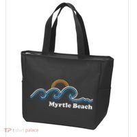 Myrtle Beach South Carolina Sc Sufing Waves Sunset Tote Bag thumb 3