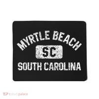 Myrtle Beach SC Gym Style Distressed White Print Mousepad thumb 0