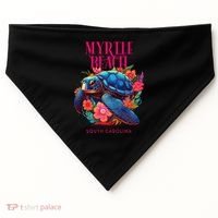 Myrtle Beach South Carolina Floral Beach Turtle Souvenir USA-Made Doggie Bandana thumb 0