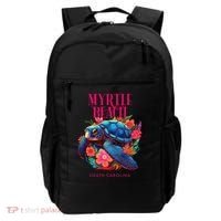 Myrtle Beach South Carolina Floral Beach Turtle Souvenir Backpack thumb 0