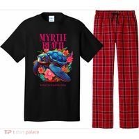Myrtle Beach South Carolina Floral Beach Turtle Souvenir Pajama Set thumb 0