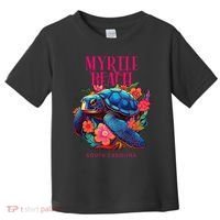 Myrtle Beach South Carolina Floral Beach Turtle Souvenir Toddler T-Shirt thumb 0