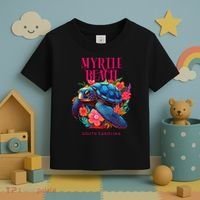 Myrtle Beach South Carolina Floral Beach Turtle Souvenir Toddler T-Shirt thumb 3