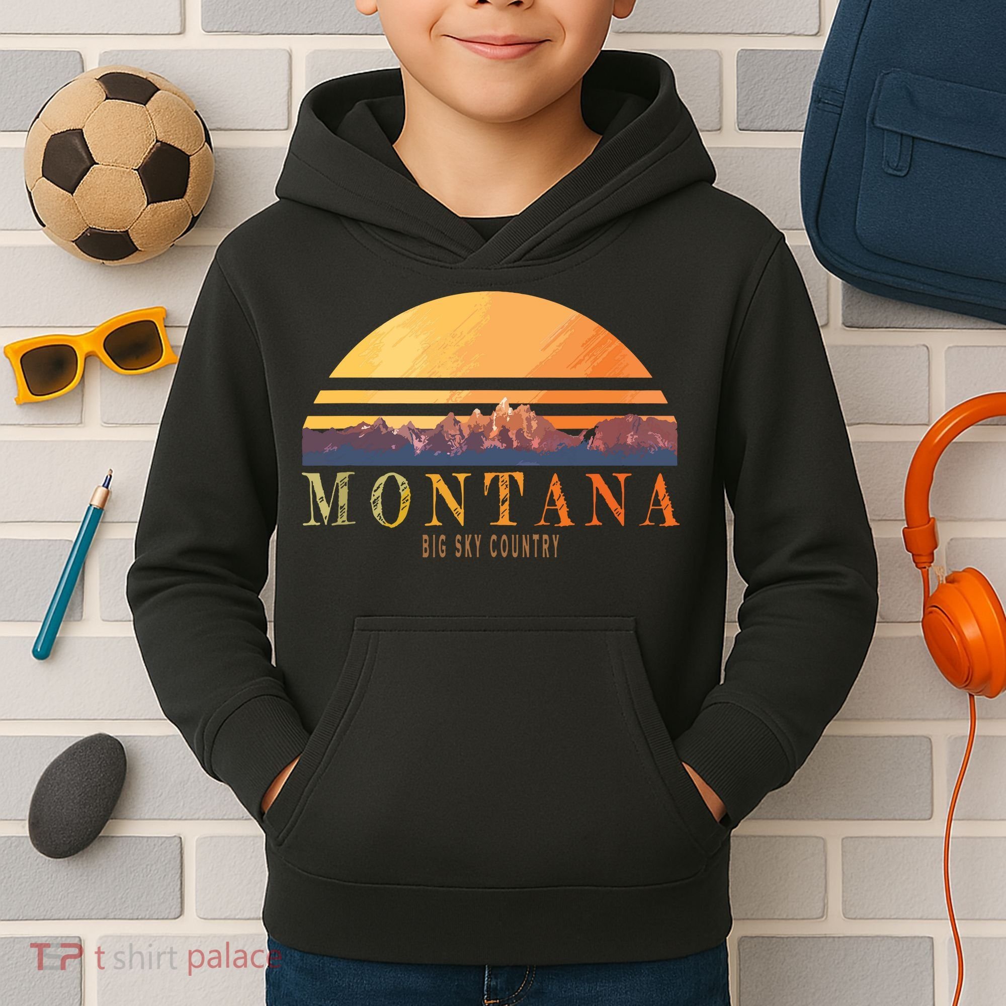 Montana Big Sky Country Kids Hoodie