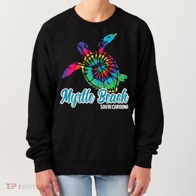 Myrtle Beach Souvenirs Tie Dye Save Sea Turtle S Carolina Women's Sweatshirt