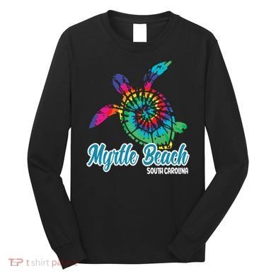Myrtle Beach Souvenirs Tie Dye Save Sea Turtle S Carolina Long Sleeve Shirt