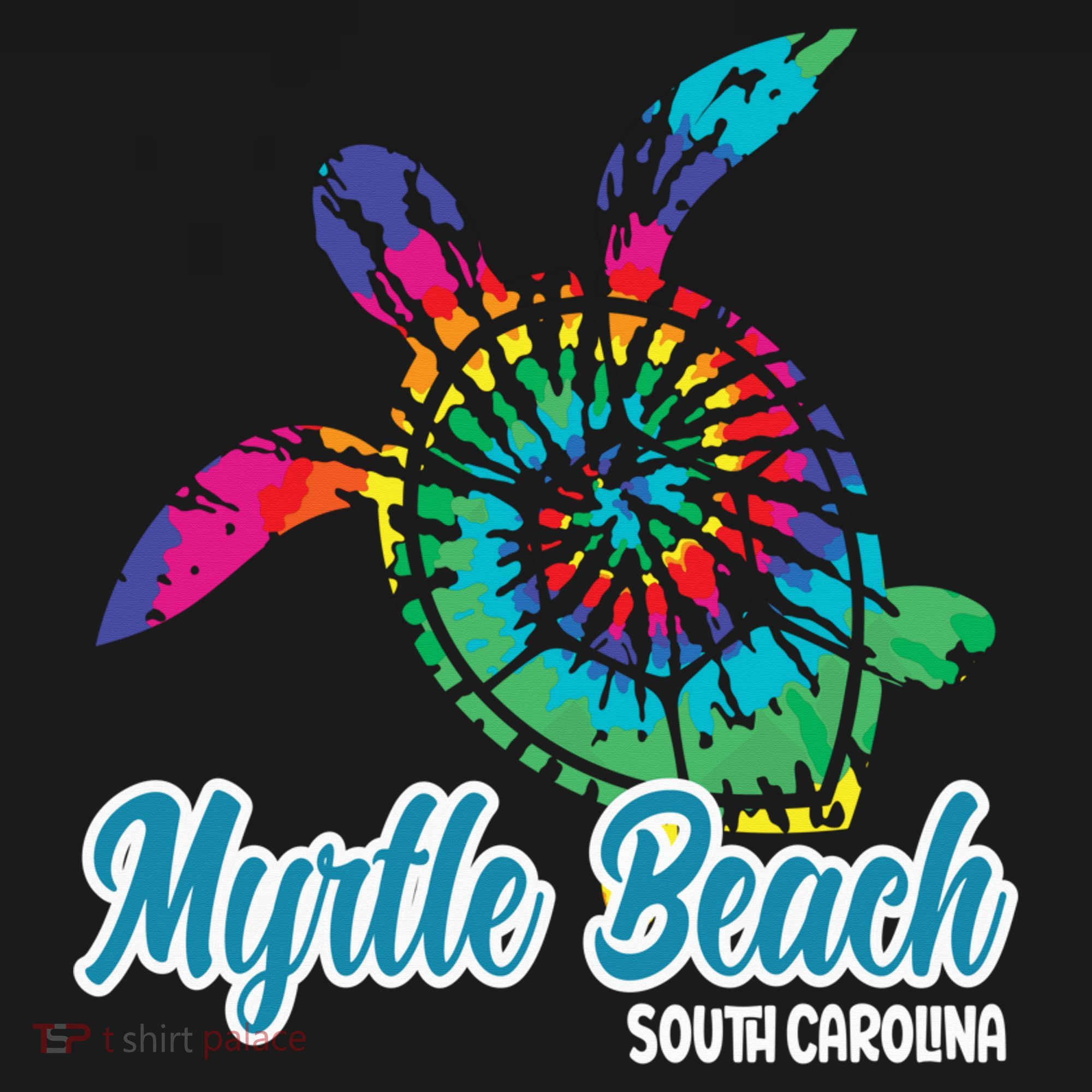 Myrtle Beach Souvenirs Tie Dye Save Sea Turtle S Carolina T-Shirt