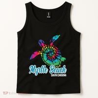 Myrtle Beach Souvenirs Tie Dye Save Sea Turtle S Carolina Tank Top thumb 2