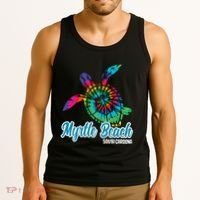 Myrtle Beach Souvenirs Tie Dye Save Sea Turtle S Carolina Tank Top thumb 3
