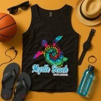 Myrtle Beach Souvenirs Tie Dye Save Sea Turtle S Carolina Tank Top thumb 4