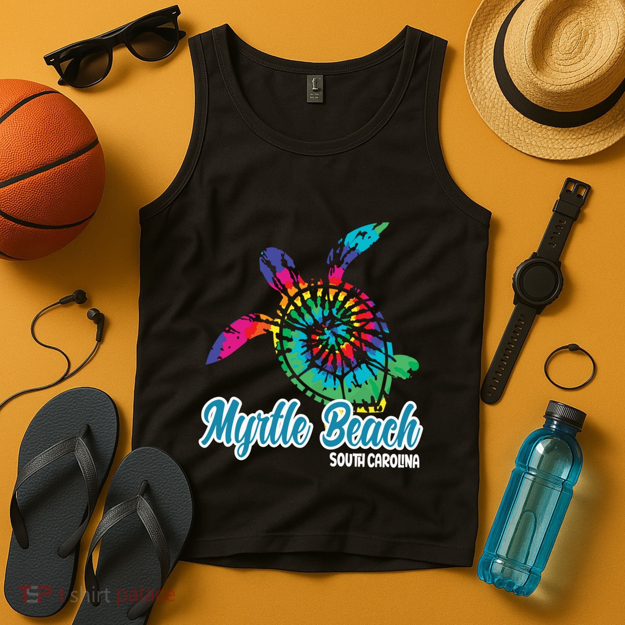 Myrtle Beach Souvenirs Tie Dye Save Sea Turtle S Carolina Tank Top