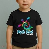 Myrtle Beach Souvenirs Tie Dye Save Sea Turtle S Carolina Toddler T-Shirt thumb 2