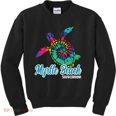 Myrtle Beach Souvenirs Tie Dye Save Sea Turtle S Carolina Kids Sweatshirt