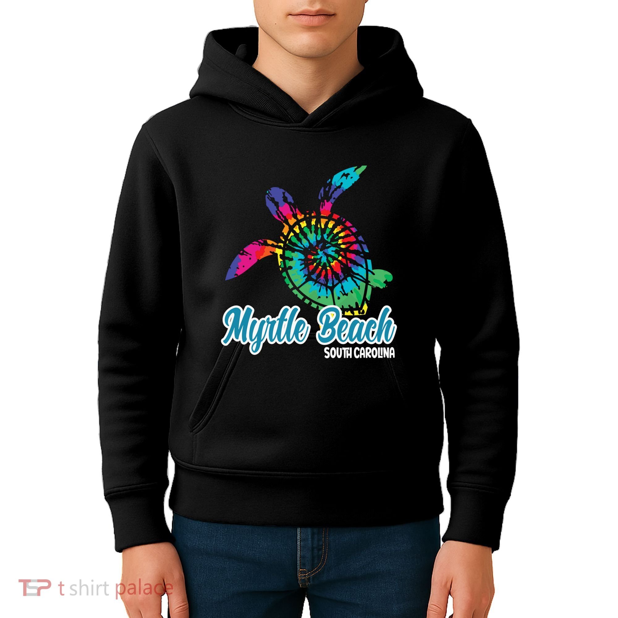 Myrtle Beach Souvenirs Tie Dye Save Sea Turtle S Carolina Kids Hoodie