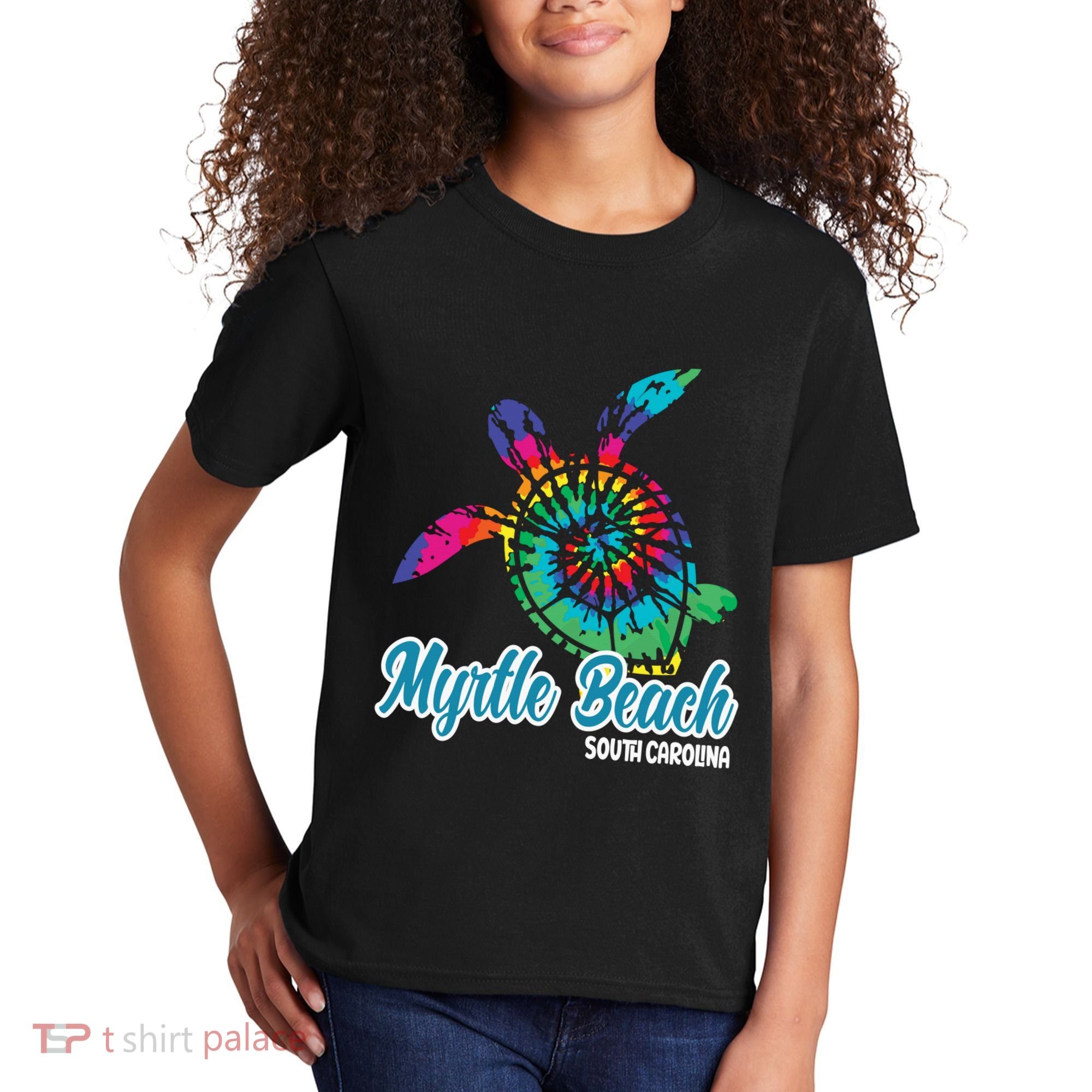 Myrtle Beach Souvenirs Tie Dye Save Sea Turtle S Carolina Kids T-Shirt