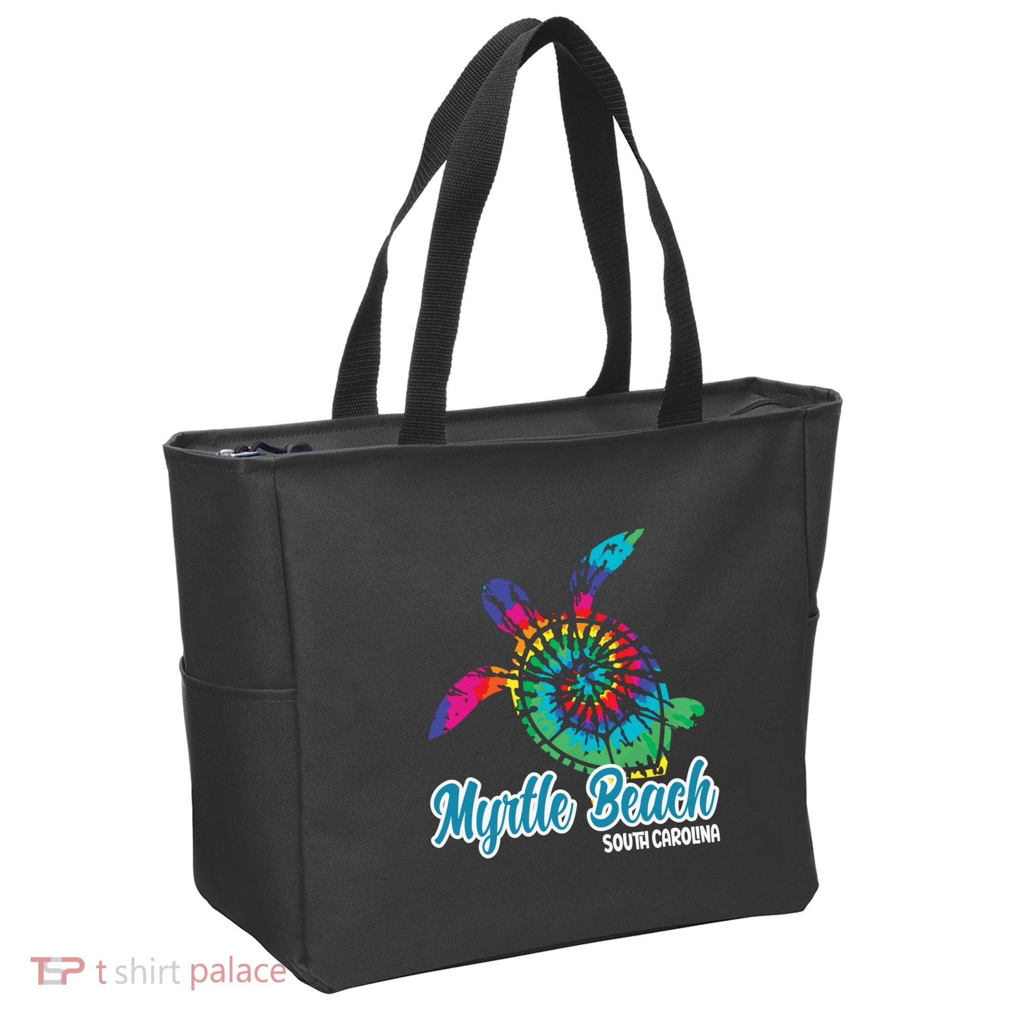 Myrtle Beach Souvenirs Tie Dye Save Sea Turtle S Carolina Tote Bag